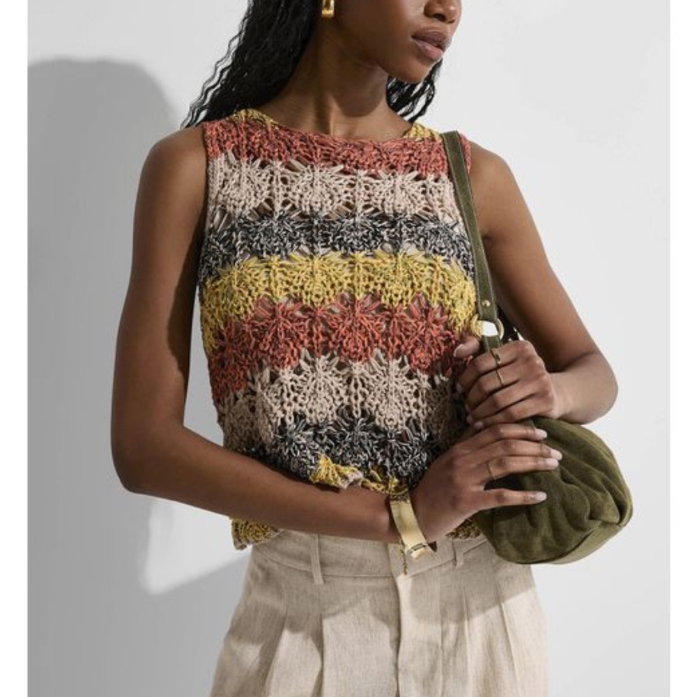 Multicolor Crochet Sleeveless Top